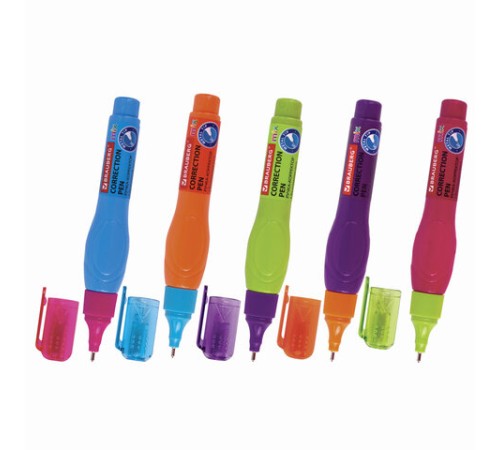 Ручка-корректор BRAUBERG MIX, 9 мл, металлический наконечник, ассорти, 229075