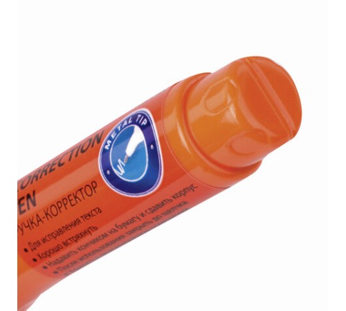 Ручка-корректор BRAUBERG MIX, 9 мл, металлический наконечник, ассорти, 229075