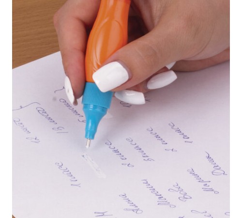 Ручка-корректор BRAUBERG MIX, 9 мл, металлический наконечник, ассорти, 229075