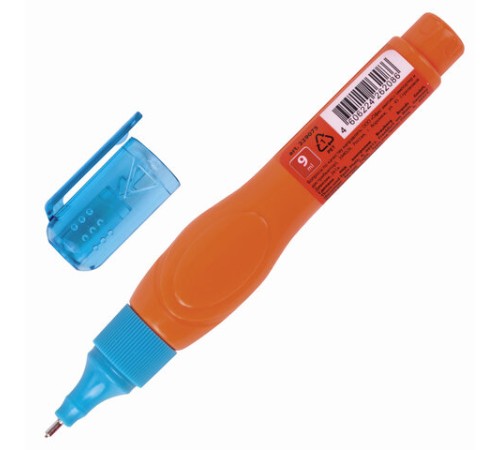 Ручка-корректор BRAUBERG MIX, 9 мл, металлический наконечник, ассорти, 229075