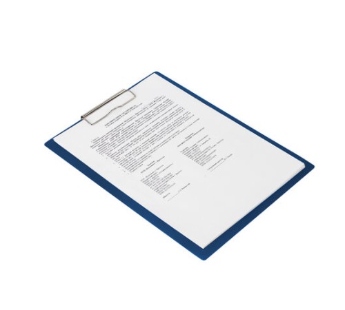 Доска-планшет STAFF с прижимом А4 (315х235 мм), пластик, 1 мм, синяя, 229222