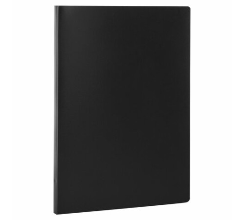 Папка с пластиковым скоросшивателем STAFF, черная, до 100 листов, 0,5 мм, 229231