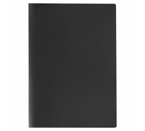 Папка с пластиковым скоросшивателем STAFF, черная, до 100 листов, 0,5 мм, 229231
