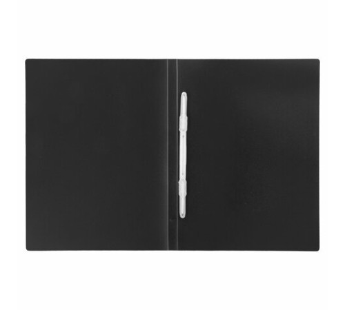 Папка с пластиковым скоросшивателем STAFF, черная, до 100 листов, 0,5 мм, 229231