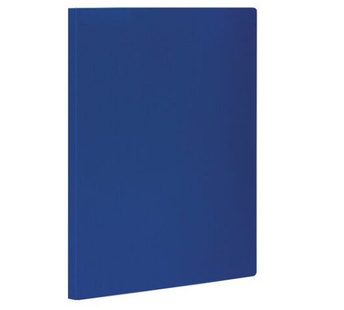 Папка с боковым металлическим прижимом STAFF, синяя, до 100 листов, 0,5 мм, 229232
