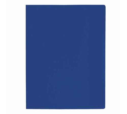 Папка с боковым металлическим прижимом STAFF, синяя, до 100 листов, 0,5 мм, 229232