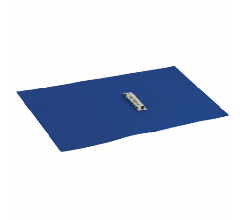 Папка с боковым металлическим прижимом STAFF, синяя, до 100 листов, 0,5 мм, 229232