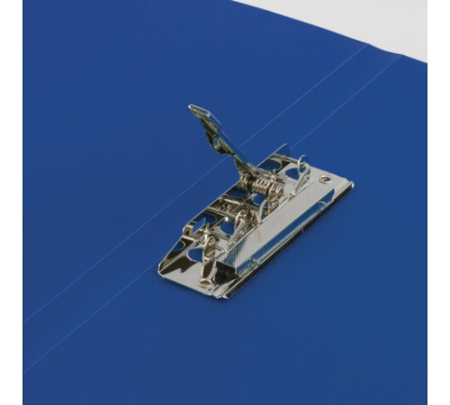 Папка с боковым металлическим прижимом STAFF, синяя, до 100 листов, 0,5 мм, 229232