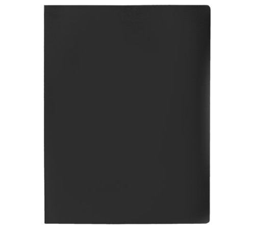 Папка с боковым металлическим прижимом STAFF, черная, до 100 листов, 0,5 мм, 229233