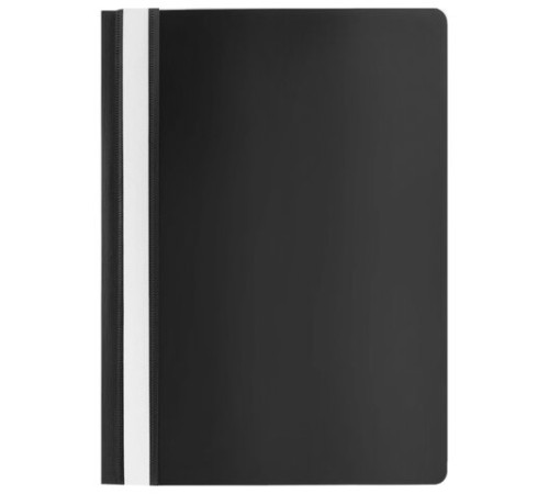 Скоросшиватель пластиковый STAFF, А4, 100/120 мкм, черный, 229239