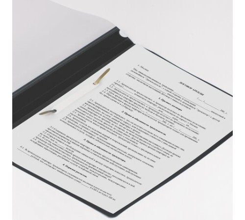 Скоросшиватель пластиковый STAFF, А4, 100/120 мкм, черный, 229239