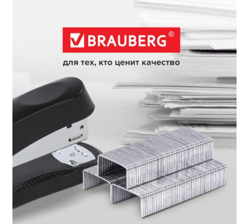 Скобы для степлера цинковое покрытие №24/6, 1000 штук, BRAUBERG 