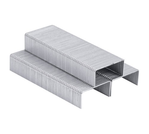 Скобы для степлера цинковое покрытие №24/6, 1000 штук, BRAUBERG 