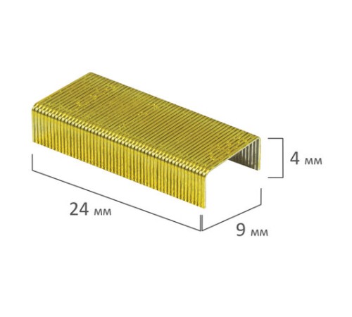 Скобы для степлера цветные №10, 1000 штук, BRAUBERG 