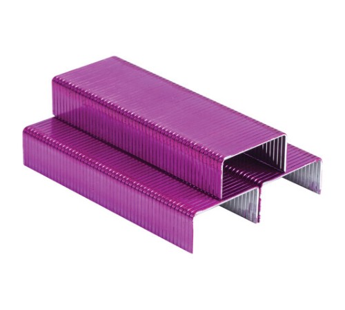 Скобы для степлера цветные №10, 1000 штук, BRAUBERG 