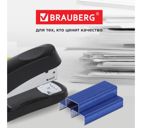 Скобы для степлера цветные №24/6, 1000 штук, BRAUBERG 