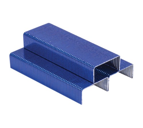 Скобы для степлера цветные №24/6, 1000 штук, BRAUBERG 