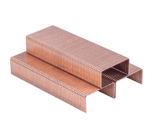 Скобы для степлера медное покрытие №24/6, 1000 штук, BRAUBERG 