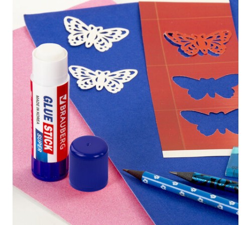 Клей-карандаш BRAUBERG SUPER, 8 г, ЮЖНАЯ КОРЕЯ, 229540