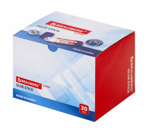 Клей-карандаш BRAUBERG SUPER, 8 г, ЮЖНАЯ КОРЕЯ, 229540