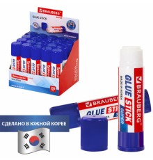 Клей-карандаш BRAUBERG SUPER, 15 г, ЮЖНАЯ КОРЕЯ, 229541