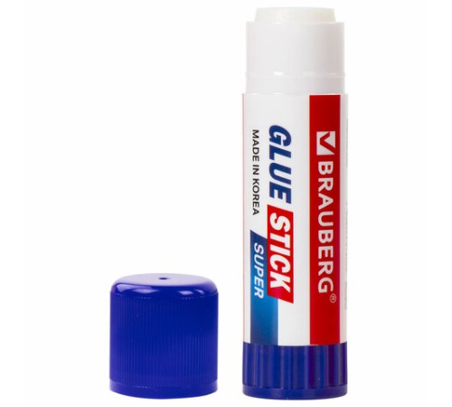 Клей-карандаш BRAUBERG SUPER, 21 г, ЮЖНАЯ КОРЕЯ, 229542