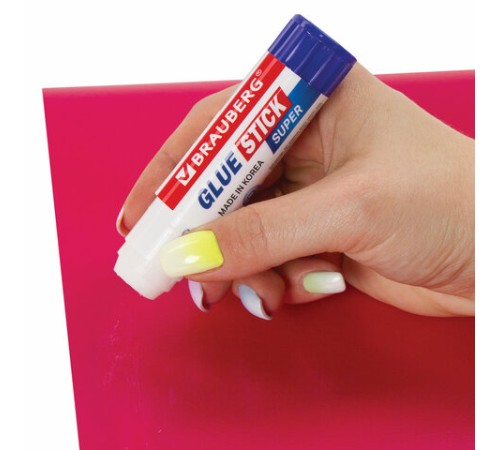 Клей-карандаш BRAUBERG SUPER, 21 г, ЮЖНАЯ КОРЕЯ, 229542