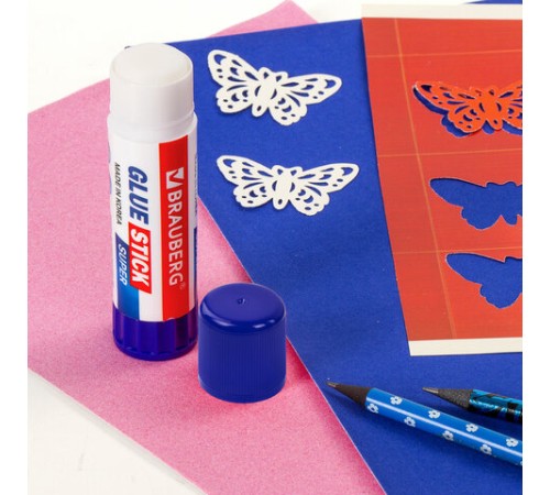 Клей-карандаш BRAUBERG SUPER, 21 г, ЮЖНАЯ КОРЕЯ, 229542