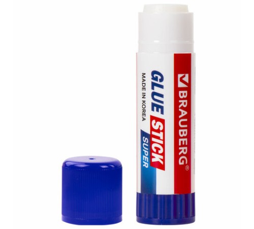 Клей-карандаш BRAUBERG SUPER, 36 г, ЮЖНАЯ КОРЕЯ, 229543