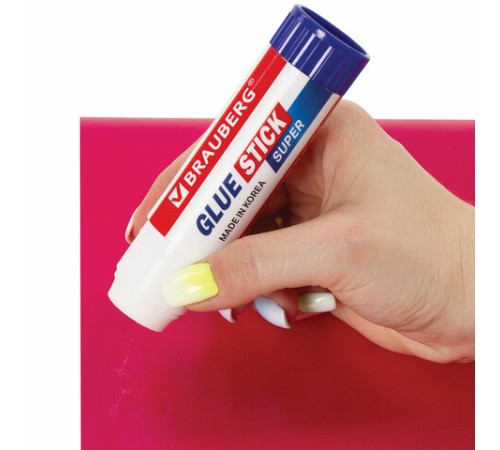 Клей-карандаш BRAUBERG SUPER, 36 г, ЮЖНАЯ КОРЕЯ, 229543