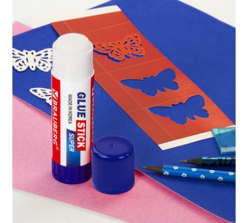 Клей-карандаш BRAUBERG SUPER, 36 г, ЮЖНАЯ КОРЕЯ, 229543