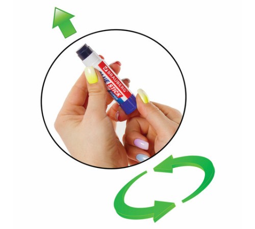 Клей-карандаш BRAUBERG SUPER, 8 г, обесцвечивающийся после высыхания, ЮЖНАЯ КОРЕЯ, 229544