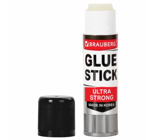Клей-карандаш BRAUBERG ULTRA STRONG, УСИЛЕННАЯ ФОРМУЛА, 15 г, ЮЖНАЯ КОРЕЯ, 229545
