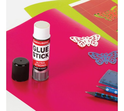 Клей-карандаш BRAUBERG ULTRA STRONG, УСИЛЕННАЯ ФОРМУЛА, 15 г, ЮЖНАЯ КОРЕЯ, 229545