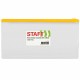 Папка-конверт на молнии МАЛОГО ФОРМАТА (255х130 мм), карман для визиток, прозрачная, 0,12 мм, STAFF, 229549