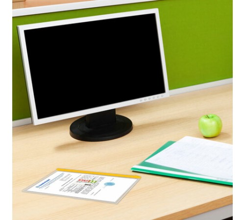 Папка-конверт на молнии МАЛОГО ФОРМАТА (255х130 мм), карман для визиток, прозрачная, 0,12 мм, STAFF, 229549