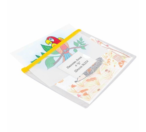 Папка-конверт на молнии, КОМПЛЕКТ 6 штук (А4 – 2 штуки, А5 – 4 штуки), ассорти, ЮНЛАНДИЯ, 229552