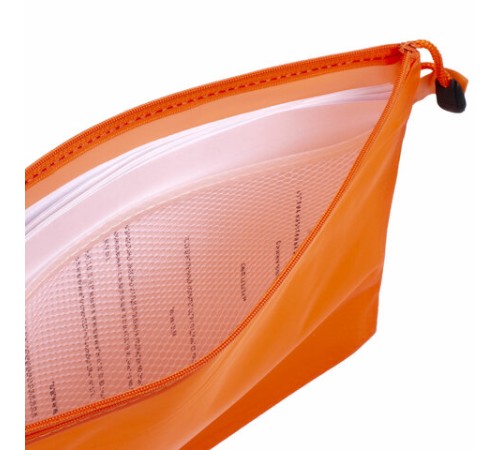 Папка-конверт на молнии МАЛОГО ФОРМАТА (240х175 мм) А5, 2 отделения, ПВХ, BRAUBERG 