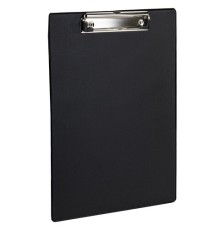 Доска-планшет STAFF с прижимом А4 (228х318 мм), картон/ПВХ, ЧЕРНАЯ, 229554