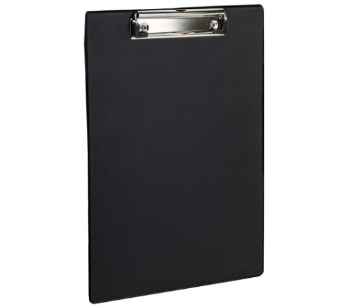 Доска-планшет STAFF с прижимом А4 (228х318 мм), картон/ПВХ, ЧЕРНАЯ, 229554