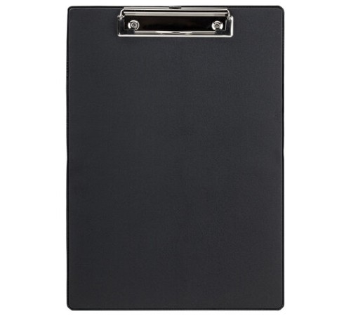 Доска-планшет STAFF с прижимом А4 (228х318 мм), картон/ПВХ, ЧЕРНАЯ, 229554