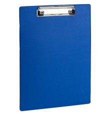 Доска-планшет STAFF с прижимом А4 (228х318 мм), картон/ПВХ, СИНЯЯ, 229555