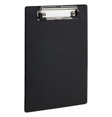 Доска-планшет МАЛЫЙ ФОРМАТ (158х230 мм), А5, STAFF, с прижимом, картон/ПВХ, ЧЕРНАЯ, 229556