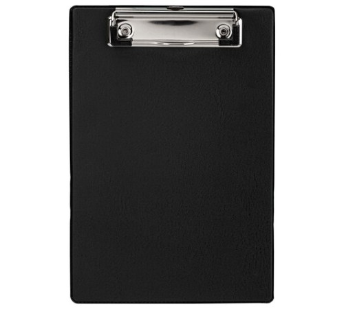 Доска-планшет МАЛЫЙ ФОРМАТ (158х230 мм), А5, STAFF, с прижимом, картон/ПВХ, ЧЕРНАЯ, 229556