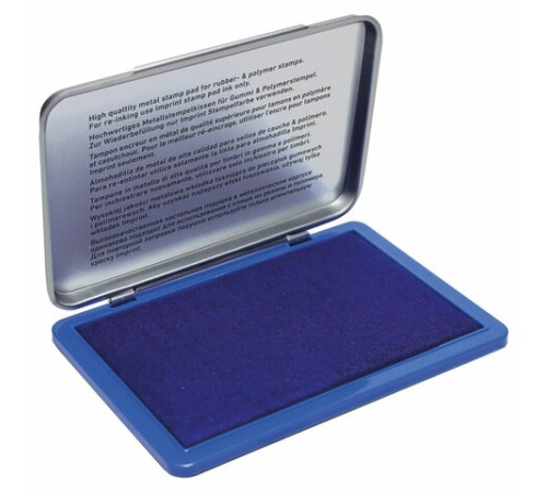 Штемпельная подушка TRODAT IDEAL, 110х70 мм, металлический корпус, синяя, 9072Мс, 190089