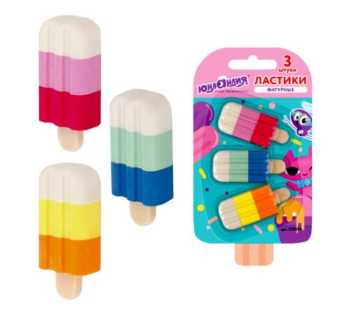 Набор ластиков фигурных ЮНЛАНДИЯ 