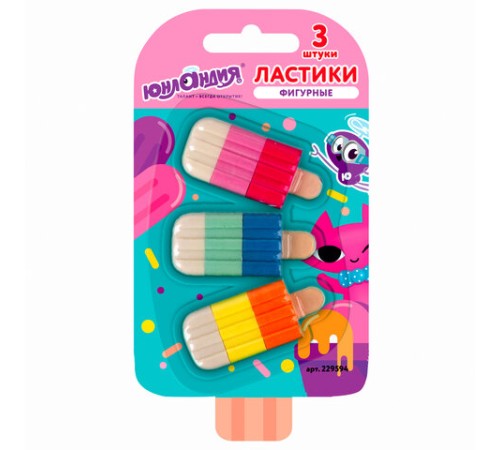 Набор ластиков фигурных ЮНЛАНДИЯ 