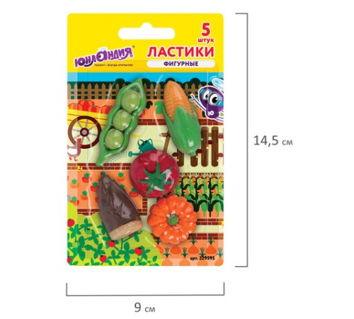 Набор ластиков фигурных ЮНЛАНДИЯ 