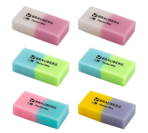 Набор ластиков BRAUBERG 