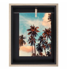 Рамка из МДФ BRAUBERG LOFT BLACK BOX, фото 13х18 см, с прищепкой, 20х25 см, 391290